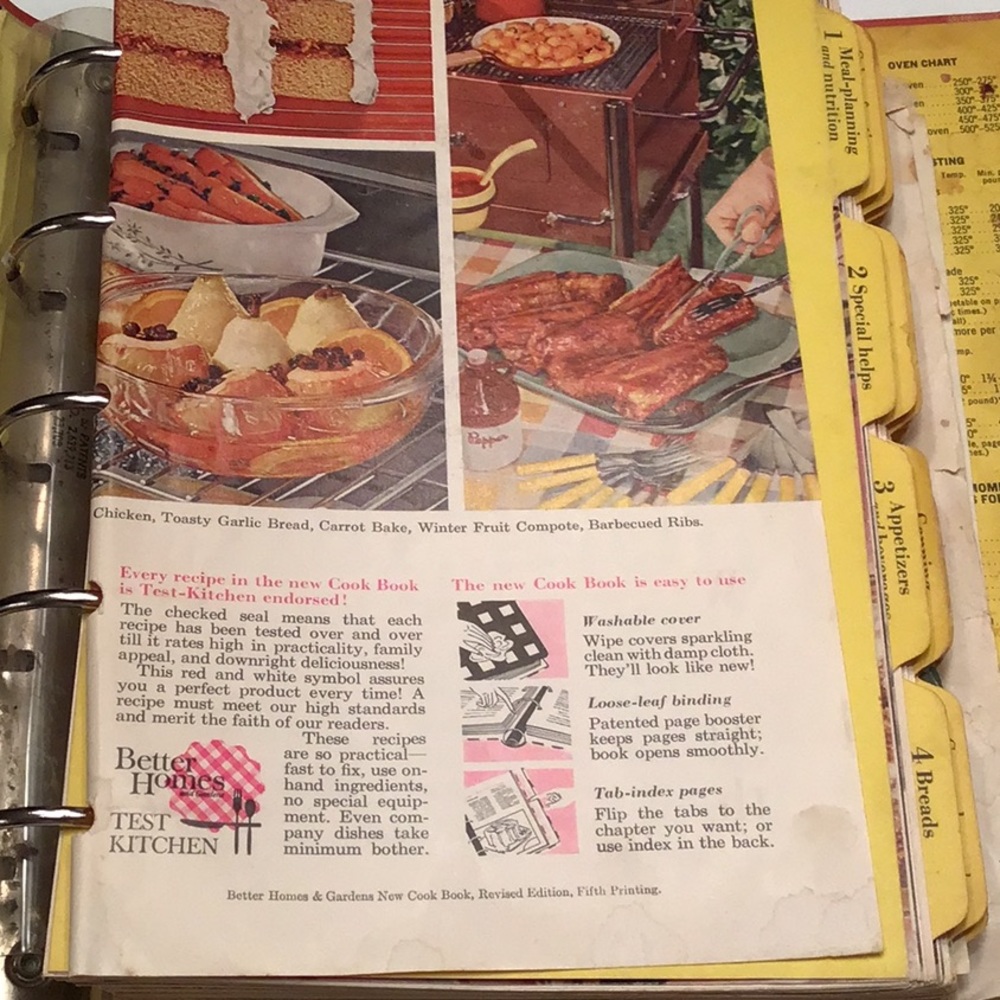 VTG‎ Better Homes and Gardens New Cookbook 5th Printing 1960s Ring Binder - Picture 8 of 16